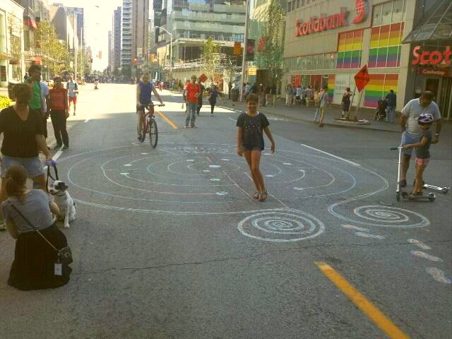 A HiMYSYeD special labyrinth at openstreetsTO twitter-com Walk_TO status 640543476120199168